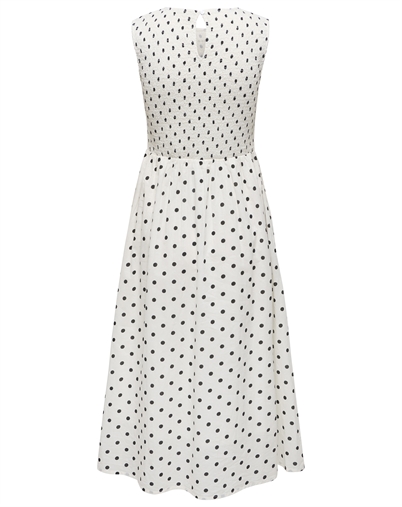 Jdy - JDYDiego Smock Midi Kjole - Cloud Dancer/ Black Dots